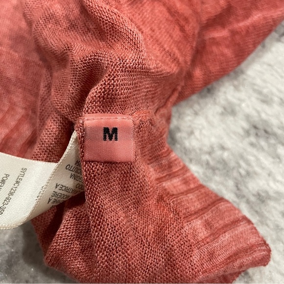 Cloth & Stone by Anthropologie Red Tie Linen Short Sleeve Shirt - Picture 7 of 11